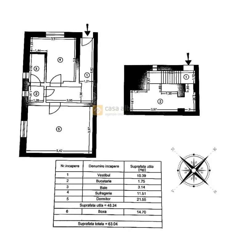 Vanzare apartament 2 camere Copou - Parcul Copou complet mobilat