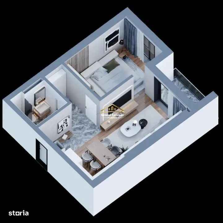 Vânzare apartament 1 cameră Rosetti 49.45mp cu balcon și dotări premium