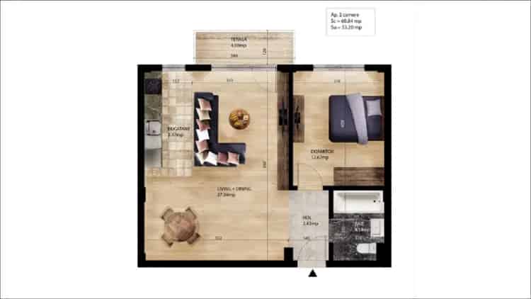 Apartament 2 camere Pantelimon Bloc Nou Comision 0