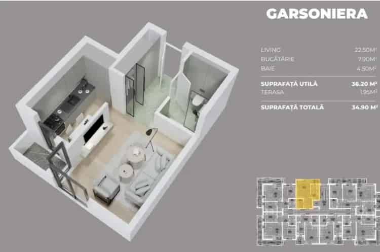 Garsoniera Moderna Popesti Leordeni Langa Bucuresti