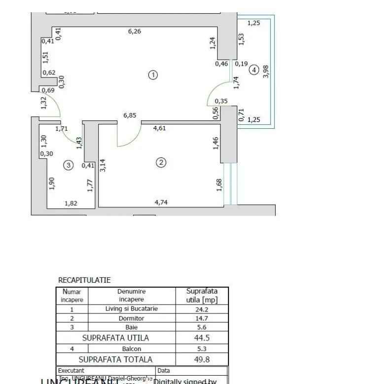 Vanzare apartament 2 camere Cortina North cu vedere panoramica