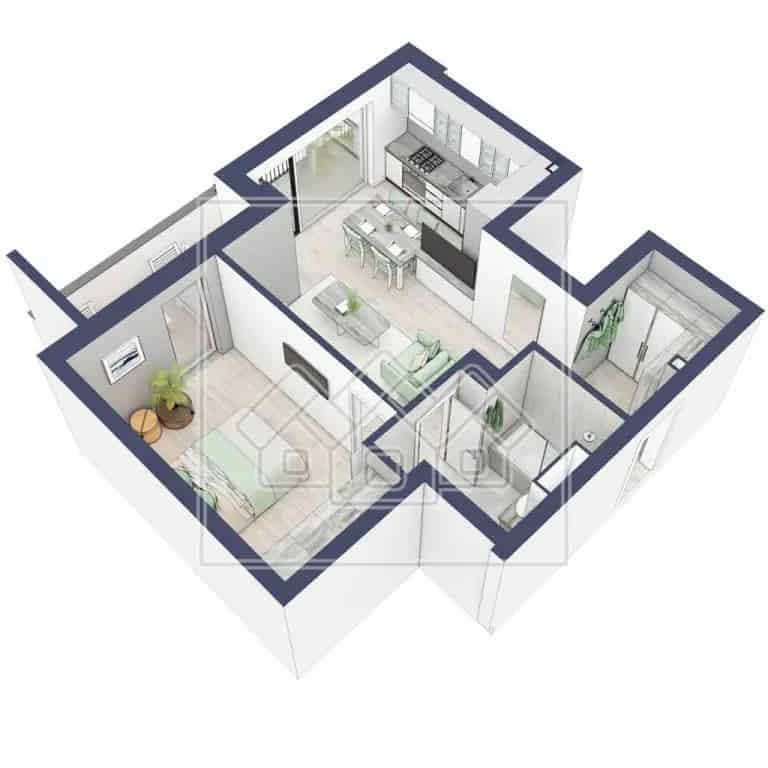 Apartament 2 camere Sibiu Turnisor - Finisat la cheie - Boxa - Lift