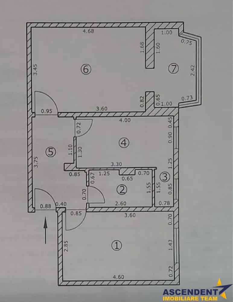 Apartament 2 camere Grivitei Renovata 55mp Parter