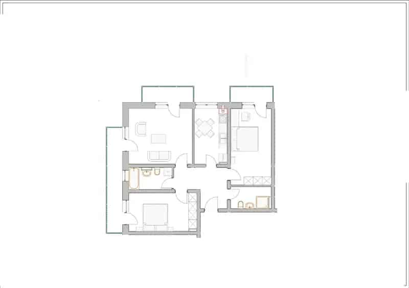 Apartament 3 camere Sanpetru Brasov 78mp Decomandat
