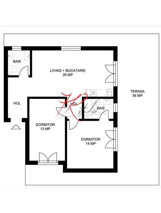 Inchiriere penthouse  3 camere FloreascaBarbu Vacarescu cu Terasa