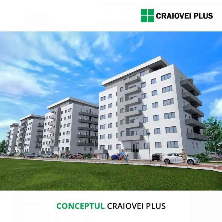 Vand apartamente 2 camere Craiovei plus, bloc nou, etaj 1/6