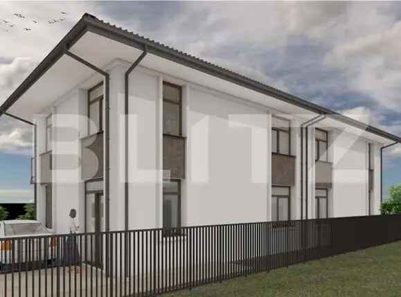 Vanzare duplex 4 camere semifinisat Gilau cu curte si loc de parcare