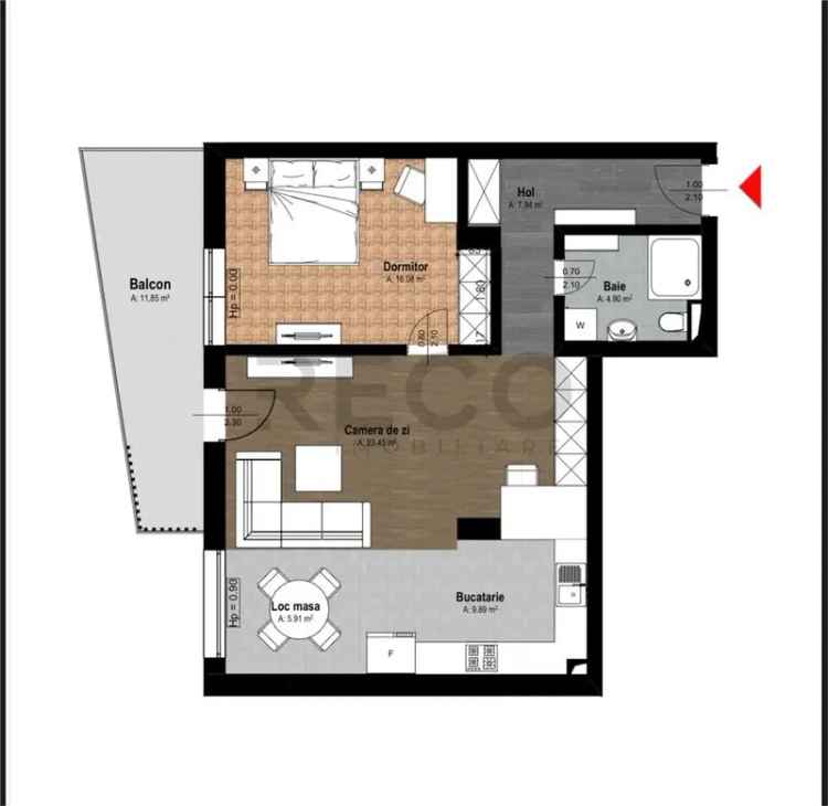 Apartament de vanzare 2 camere in bloc nou aproape de padure