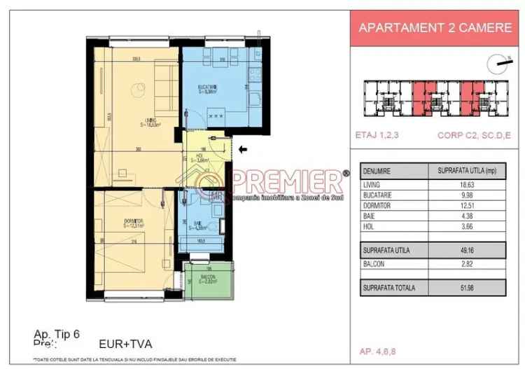 Vand apartamente cu 2 camere in Popesti Leordeni, complex rezidential de top