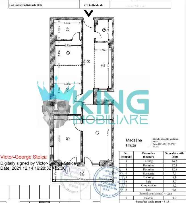 Apartament de vânzare 3 camere Vitan Bârzești cu terasă și 2 băi