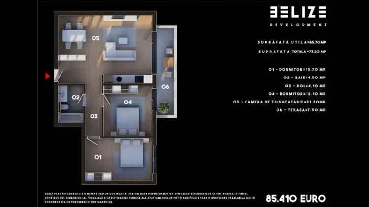 Apartament 3 Camere Cernica Pantelimon Bloc Nou Terasa