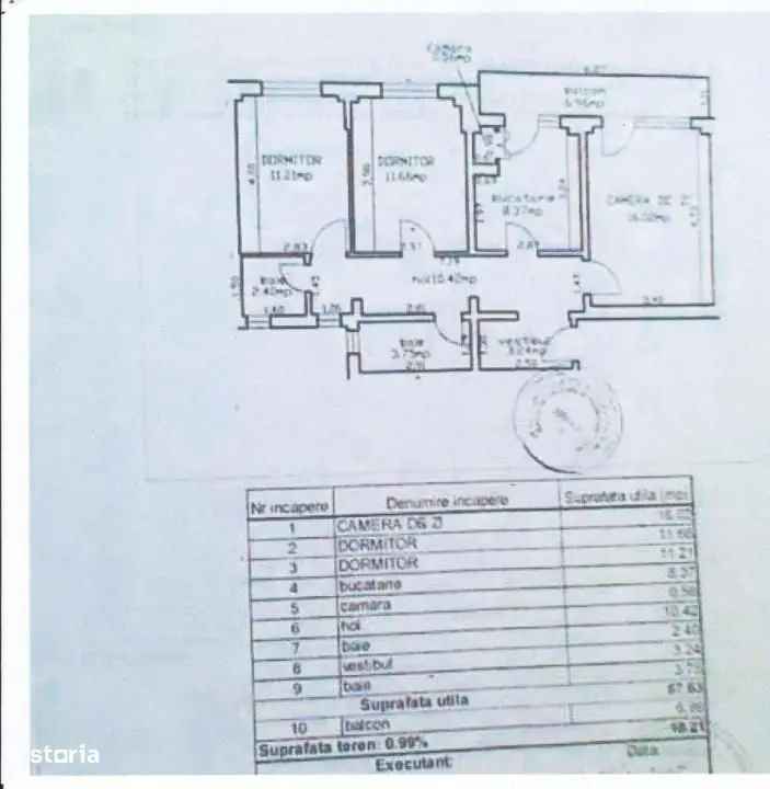 Apartamente de vanzare 3 camere zona Vidin confort 1 decomandat