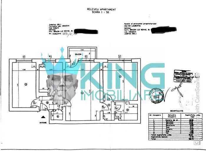 Vânzare apartamente 3 camere Brazda lui Novac cu centrală termică și AC