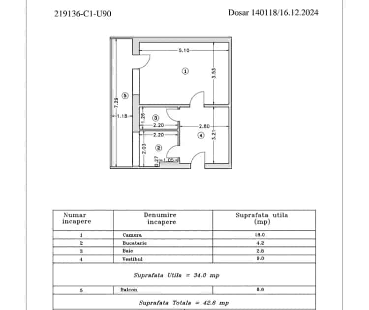 Apartament 43 mp Campia Libertatii Decomandat Mobilat Utilat