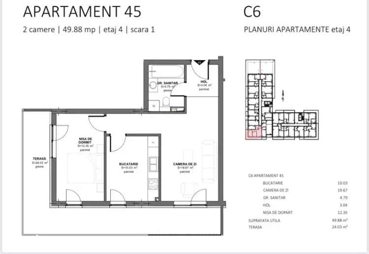 Vanzare apartamente cu 2 camere in Floresti cu comision 0%