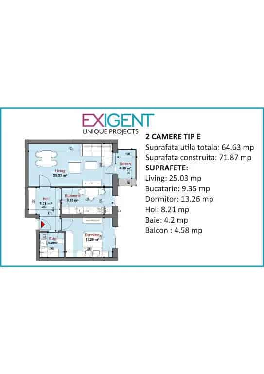 Apartament 2 Camere Tip E Faza 5