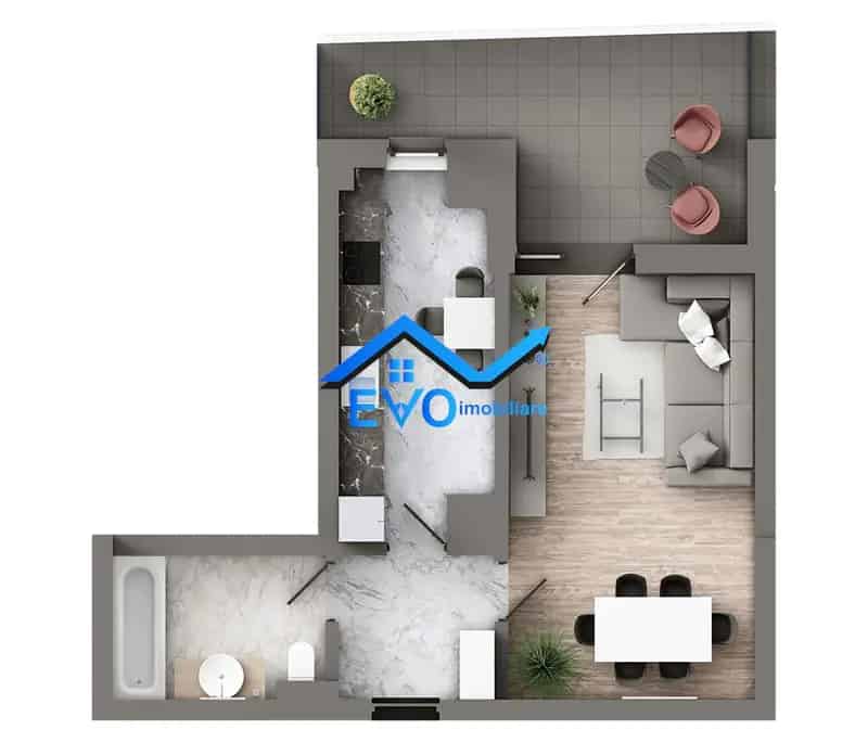 Apartament 1 Camera Galata Bloc Nou 43mp Comision 0