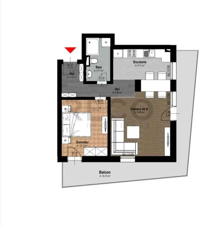 Apartament de vanzare cu 2 camere in bloc nou aproape de padure