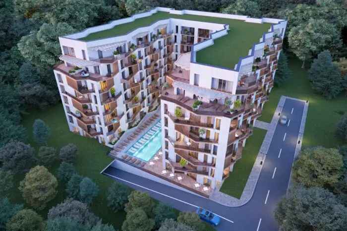 Apartament lux 3 camere parter cu gradina proprie in ansamblu La Reserva Olimp