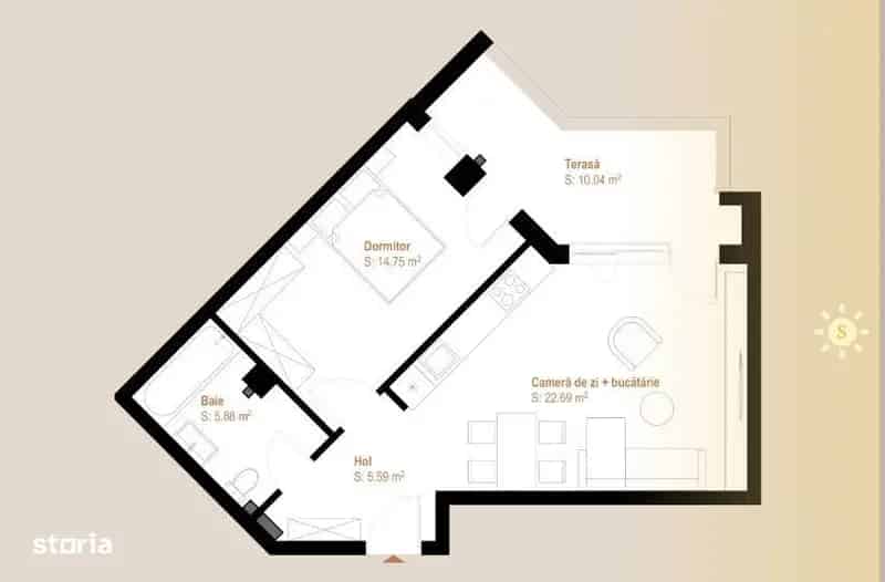 Apartament Modern Semifinisat 56mp Terasa 31mp Lux