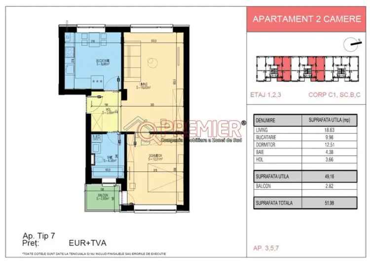 Vanzare apartamente Popesti Leordeni 2 camere cu discount 9%